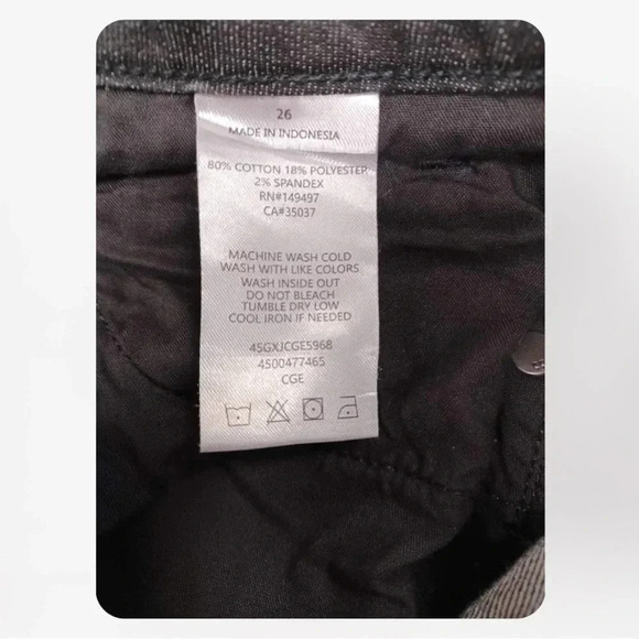 Joe’s  Jeans Skinny Raw Hem Black Size 26 - Picture 9 of 11
